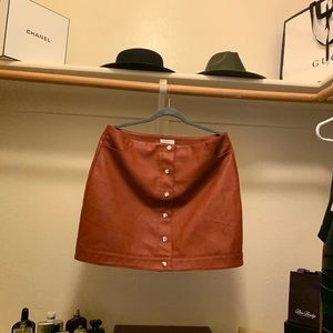 Topshop Dixie Faux Leather Miniskirt New